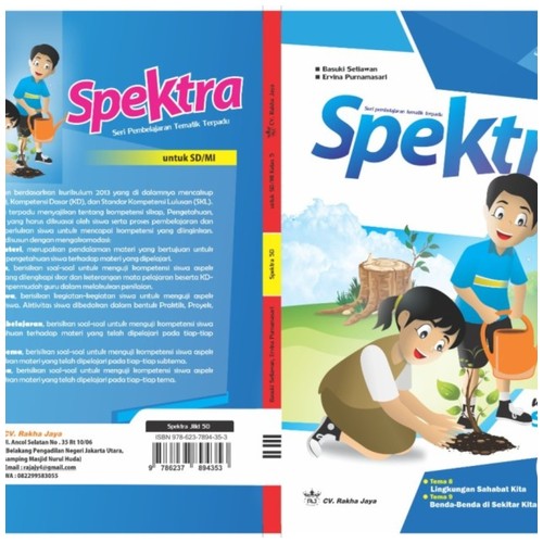 Buku Spektra Tematik Terpadu Kelas 5 Jilid D : Terdiri dari tema 8 dan 9