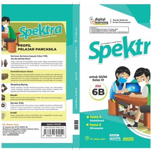 Buku Spektra Tematik Terpadu Kelas 6 Jilid B : Terdiri dari tema 4 & 5